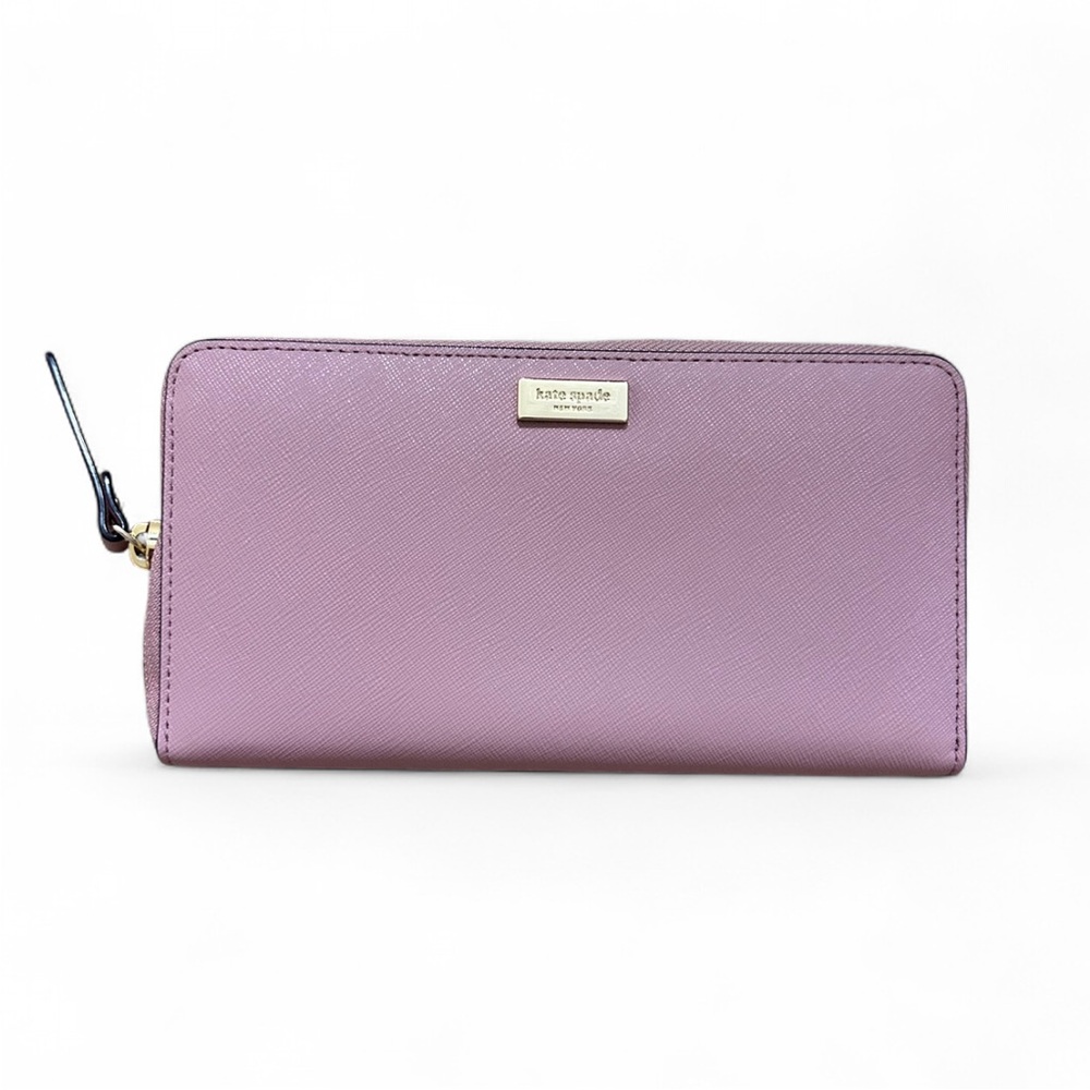Kate Spade New York Lavender Continental Zip Saffiano Leather Wallet